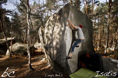 English climber in "L'Angle Ben's"
